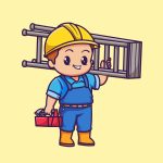 وکتور کارتونی پسر کارگر وکتور کارتونی پسر کارگر