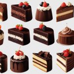 فایل لایه باز مجموعه ای از کیک های شکلاتی فایل لایه باز مجموعه ای از کیک های شکلاتی
