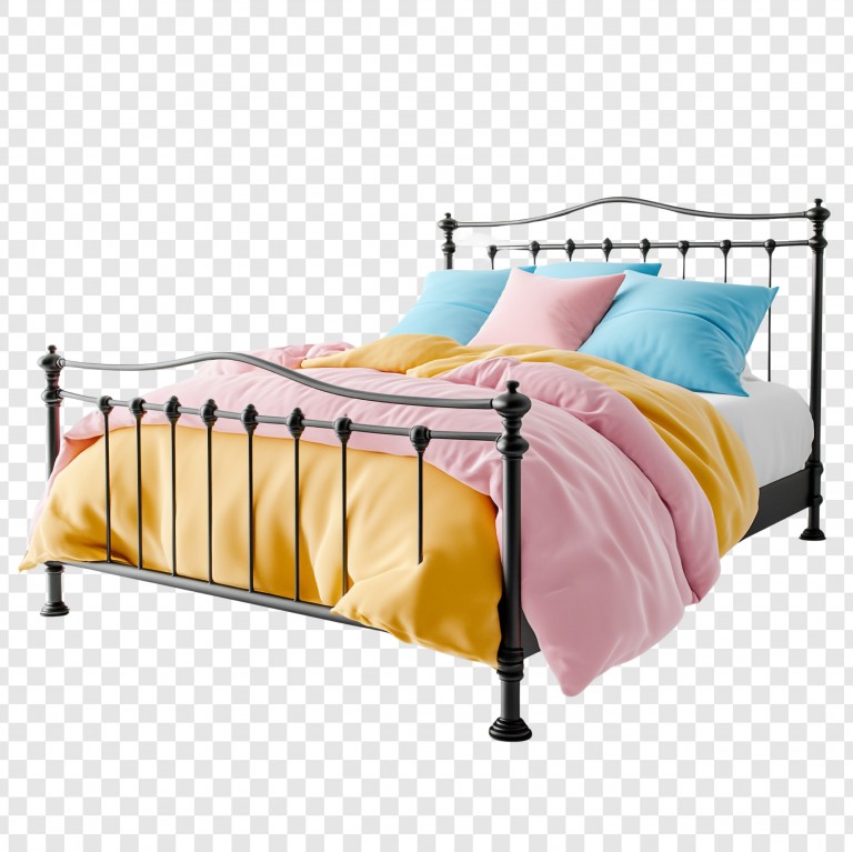 فایل لایه باز تختخواب فلزی فرفورژه