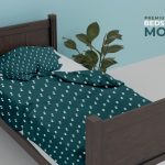فایل لایه باز موکاپ رو تختی و بالشت با دکور ساده شیک فایل لایه باز موکاپ رو تختی و بالشت با دکور ساده شیک