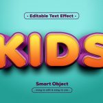 فایل لایه باز افکت متن KIDS فایل لایه باز افکت متن KIDS