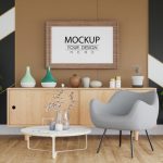 فایل لایه باز طراحی موکاپ قاب در اتاق نشیمن فایل لایه باز طراحی موکاپ قاب در اتاق نشیمن