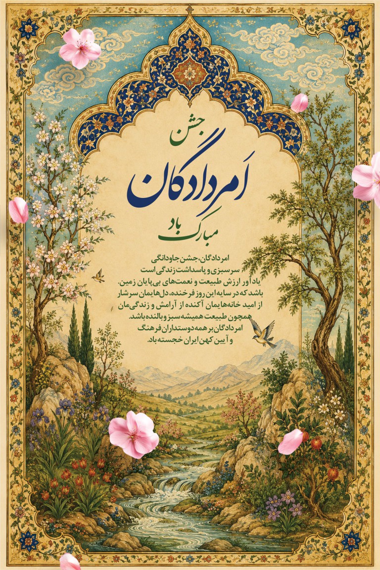 فایل لایه باز بنر جشن امردادگان