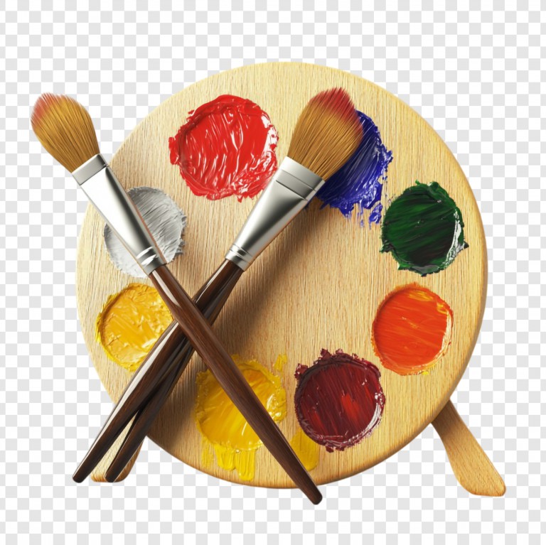 فایل لایه باز تصویر پالت چوبی رنگ