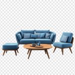 فایل لایه باز مبل راحتی آبی مدرن فایل لایه باز مبل راحتی آبی مدرن