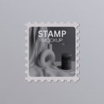 فایل لایه باز طراحی موکاپ تمبر