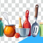 فایل لایه باز طراحی لوازم آشپزخانه با پس زمینه شفاف جدا شده فایل لایه باز طراحی لوازم آشپزخانه با پس زمینه شفاف جدا شده