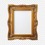 فایل لایه باز قاب عکس طلایی با پس زمینه شفاف جدا شده فایل لایه باز قاب عکس طلایی با پس زمینه شفاف جدا شده