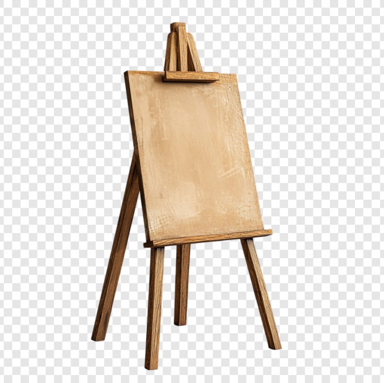 فایل لایه باز سه پایه چوبی بوم نقاشی