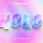فایل لایه باز افکت متن HOLO فایل لایه باز افکت متن HOLO
