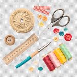 فایل لایه باز ابزار لوازم خیاطی فایل لایه باز ابزار لوازم خیاطی