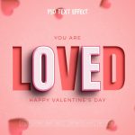 فایل لایه باز افکت متن LovED فایل لایه باز افکت متن LovED