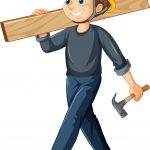 وکتور کاراکتر کارگر ساختمان