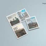 فایل لایه باز طراحی موکاپ تمبر پستی فایل لایه باز طراحی موکاپ تمبر پستی