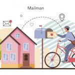 وکتور پستچی حرفه ای در حال انجام وظیفه وکتور پستچی حرفه ای در حال انجام وظیفه