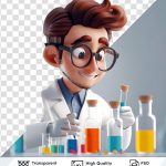 فایل لایه باز تصویر دانشمند در حال انجام آزمایش فایل لایه باز تصویر دانشمند در حال انجام آزمایش