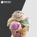 فایل لایه باز تصویر بستنی قیفی فایل لایه باز تصویر بستنی قیفی