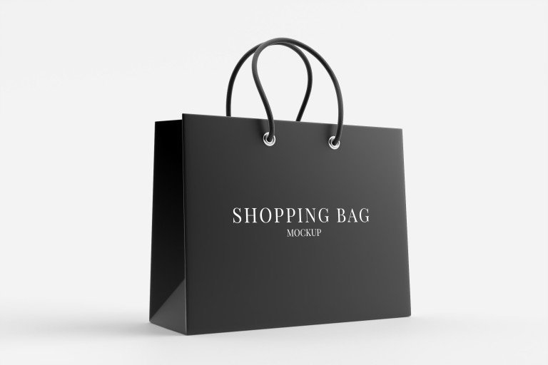 فایل لایه باز موکاپ ساک خرید مستطیلی
