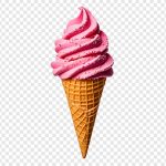 فایل لایه باز بستنی قیفی توت فرنگی فایل لایه باز بستنی قیفی توت فرنگی