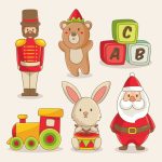 وکتور ست اسباب بازی کریسمس وکتور ست اسباب بازی کریسمس