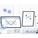 وکتور تصویر اتاق آزمایشگاه تخت