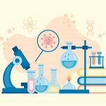 وکتور میکروسکوپ ذره بین ابزار آزمایشگاهی تحقیقات واکسن
