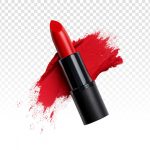 فایل لایه باز رژ لب قرمز با بدنه مشکی فایل لایه باز رژ لب قرمز با بدنه مشکی