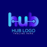 وکتور طراحی لوگوی Hub با افکت گرادیانت وکتور طراحی لوگوی Hub با افکت گرادیانت