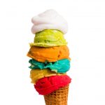 فایل لایه باز بستنی قیفی رنگارنگ فایل لایه باز بستنی قیفی رنگارنگ