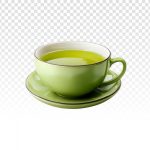 فایل لایه باز نعلبکی و فنجان با چای سبز