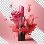 فایل لایه باز تصویر رژ لب صورتی