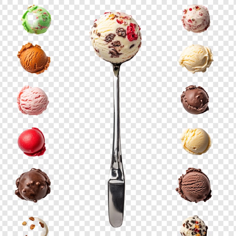 فایل لایه باز یک اسکوپ قاشق بستنی خوشمزه