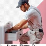 فایل لایه باز تصویر نصاب در حال نصب کابینت