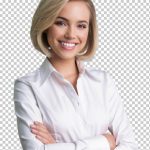 فایل لایه باز زن با پیراهن سفید یقه دار فایل لایه باز زن با پیراهن سفید یقه دار