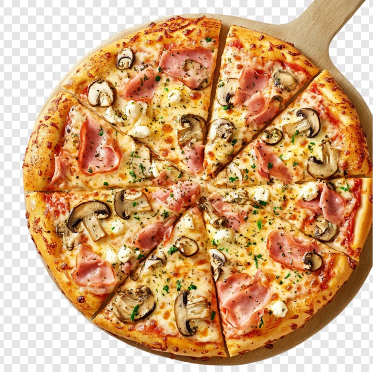 فایل لایه باز پیتزا قارچ ژامبون خوشمزه