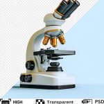 فایل لایه باز میکروسکوپ سفید با عدسی طلایی فایل لایه باز میکروسکوپ سفید با عدسی طلایی