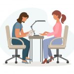 وکتور ناخنکار خانم در حال انجام خدمات ناخن وکتور ناخنکار خانم در حال انجام خدمات ناخن