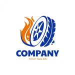 وکتور لوگو فروشگاه تایر با طراحی تخت وکتور لوگو فروشگاه تایر با طراحی تخت