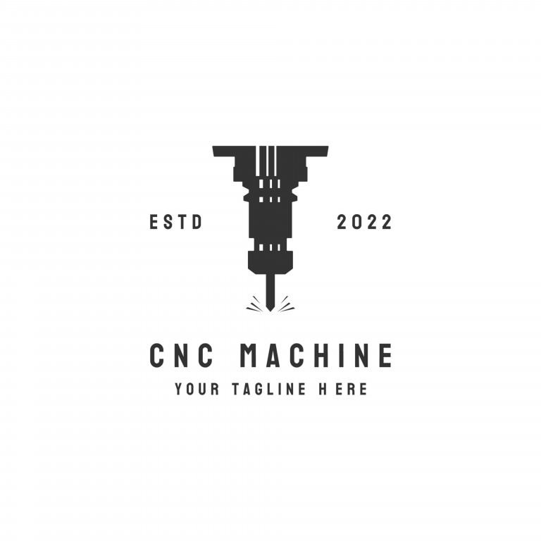 وکتور الگوی طراحی لوگو ماشین آلات Cnc