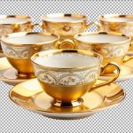 فایل لایه باز ست فنجان و نعبلکی طلایی فایل لایه باز ست فنجان و نعبلکی طلایی