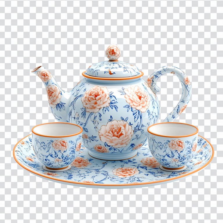 فایل لایه باز سرویس چای خوری چینی