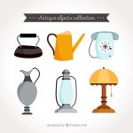 وکتور مجموعه آثار باستانی با طراحی تخت وکتور مجموعه آثار باستانی با طراحی تخت