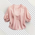 فایل لایه باز شومیز صورتی با یقه گرد فایل لایه باز شومیز صورتی با یقه گرد