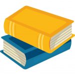 وکتور کتاب های روی هم گذاشته شده رنگ آبی و زرد وکتور کتاب های روی هم گذاشته شده رنگ آبی و زرد