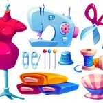 وکتور مجموعه تجهیزات خیاطی وکتور مجموعه تجهیزات خیاطی