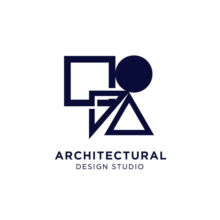 وکتور استودیو طراحی معماری آرم هندسی مدرن