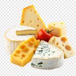 فایل لایه باز مجموعه‌ای متنوع از پنیرها