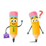 وکتور شخصیت مداد در حالت های مختلف