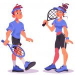 وکتور مجموعه کاراکتر های تنیس باز وکتور مجموعه کاراکتر های تنیس باز