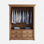 فایل لایه باز کمد چوبی روستیک با لباس فایل لایه باز کمد چوبی روستیک با لباس